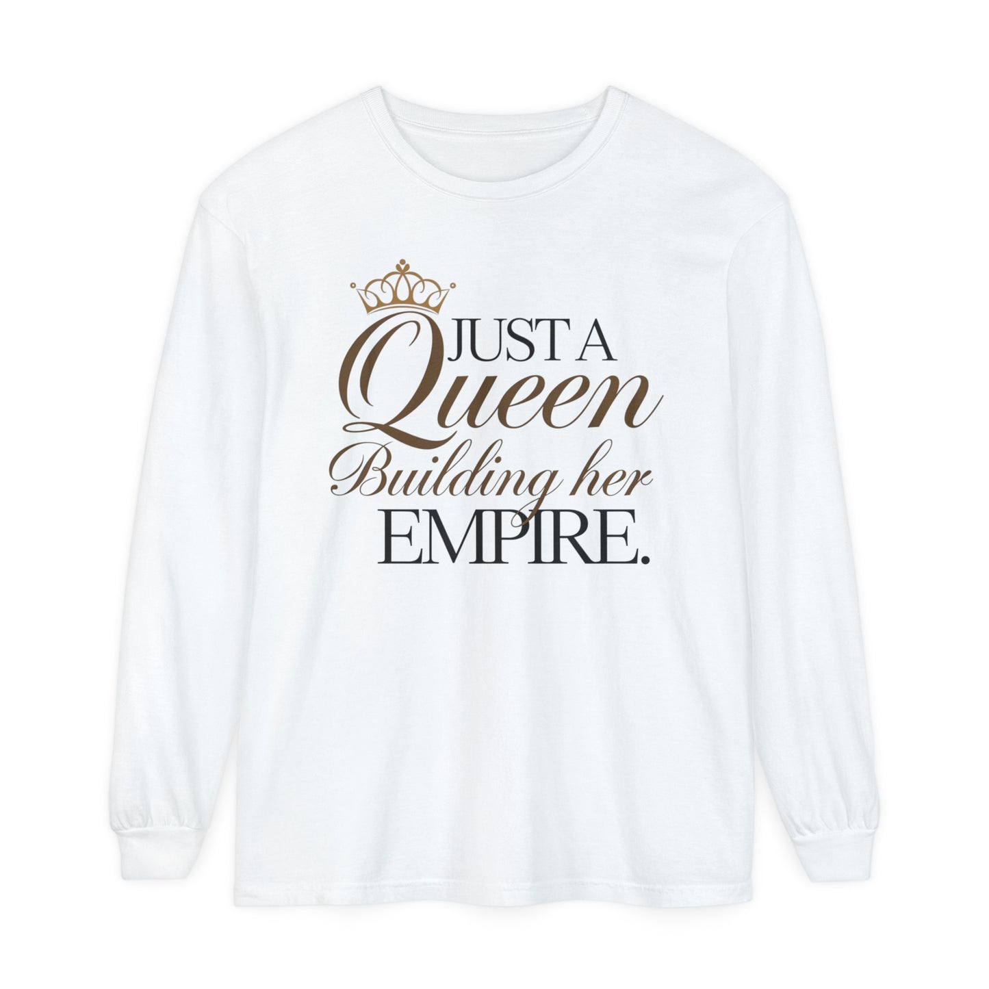 Just A Women Garment-dyed Long Sleeve T-Shirt