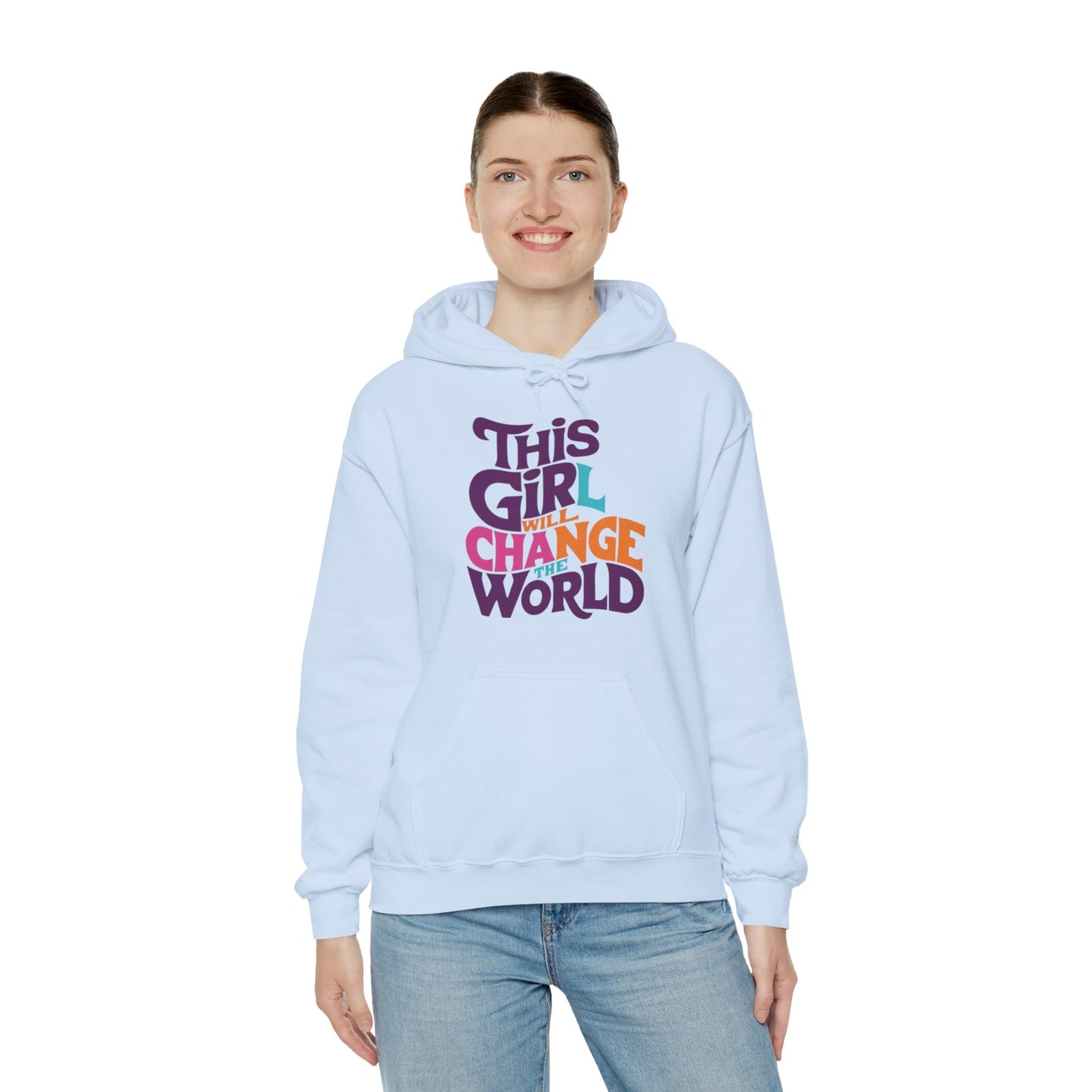 This Girl Will Change The World Unisex Heavy Blend™ Hooded Sweatshirt