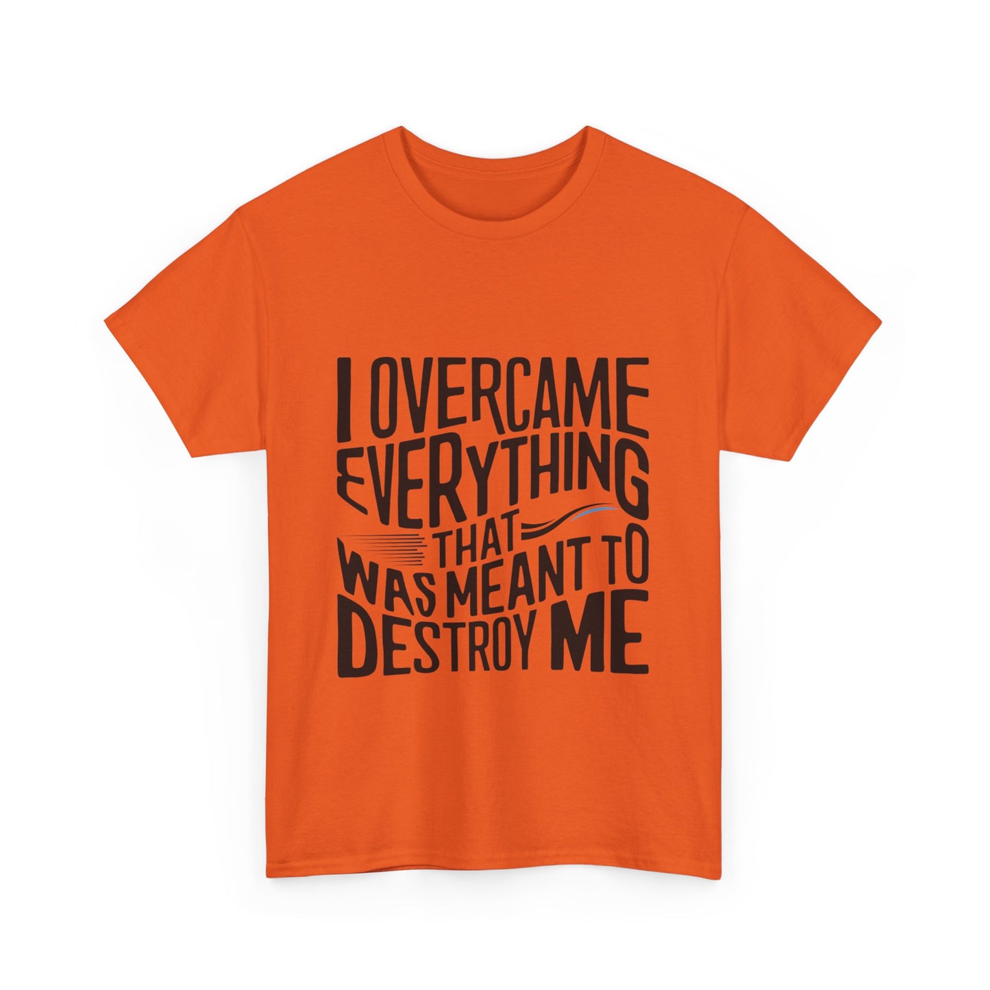 I Overcame Everything That Was Meant To Destroy Me  T Shirt with Hearts