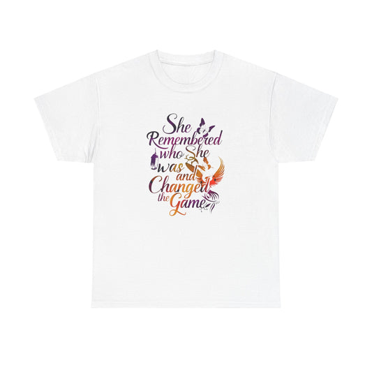 She Remembered Who She Was T Shirt with Hearts