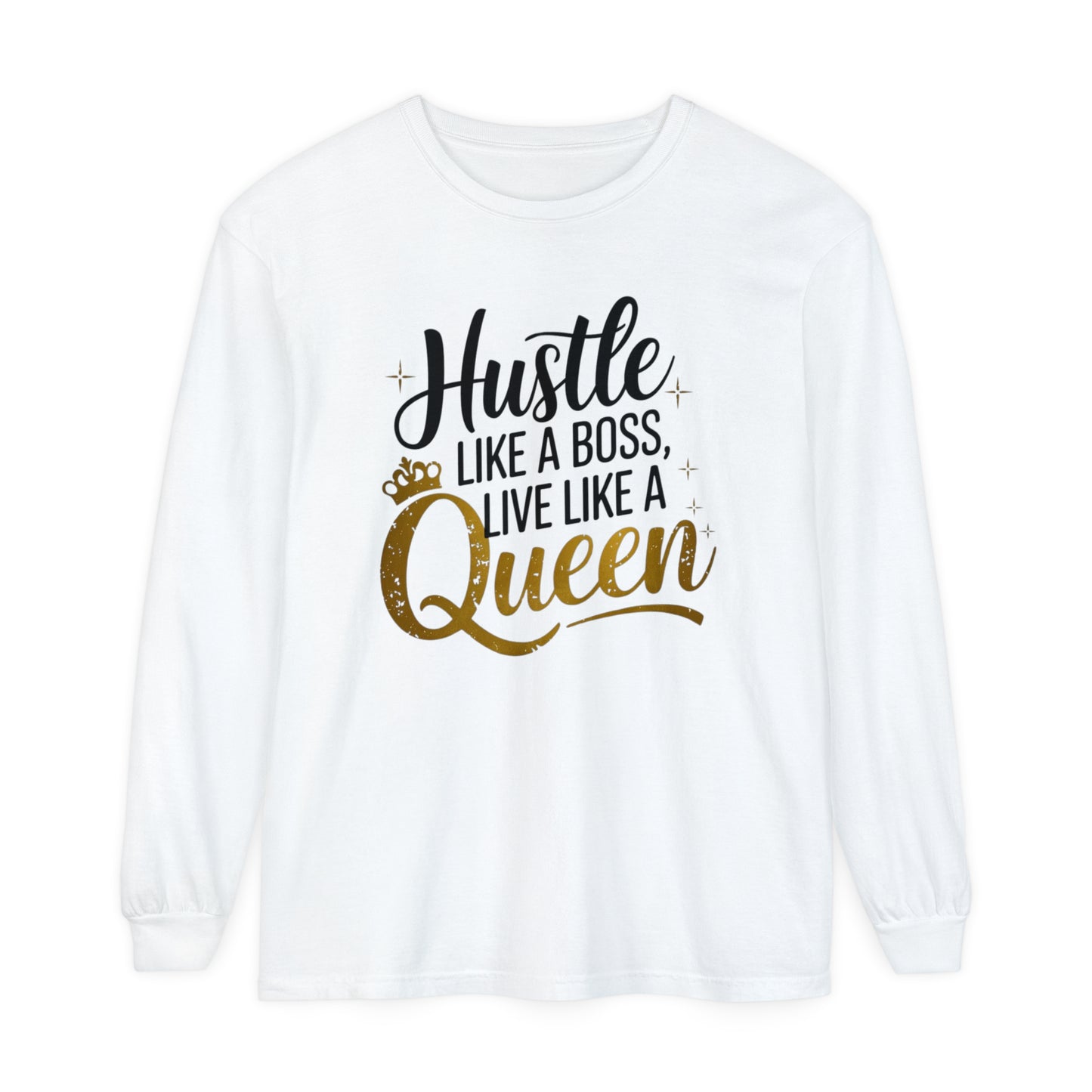 Hustle Women Garment-dyed Long Sleeve T-Shirt