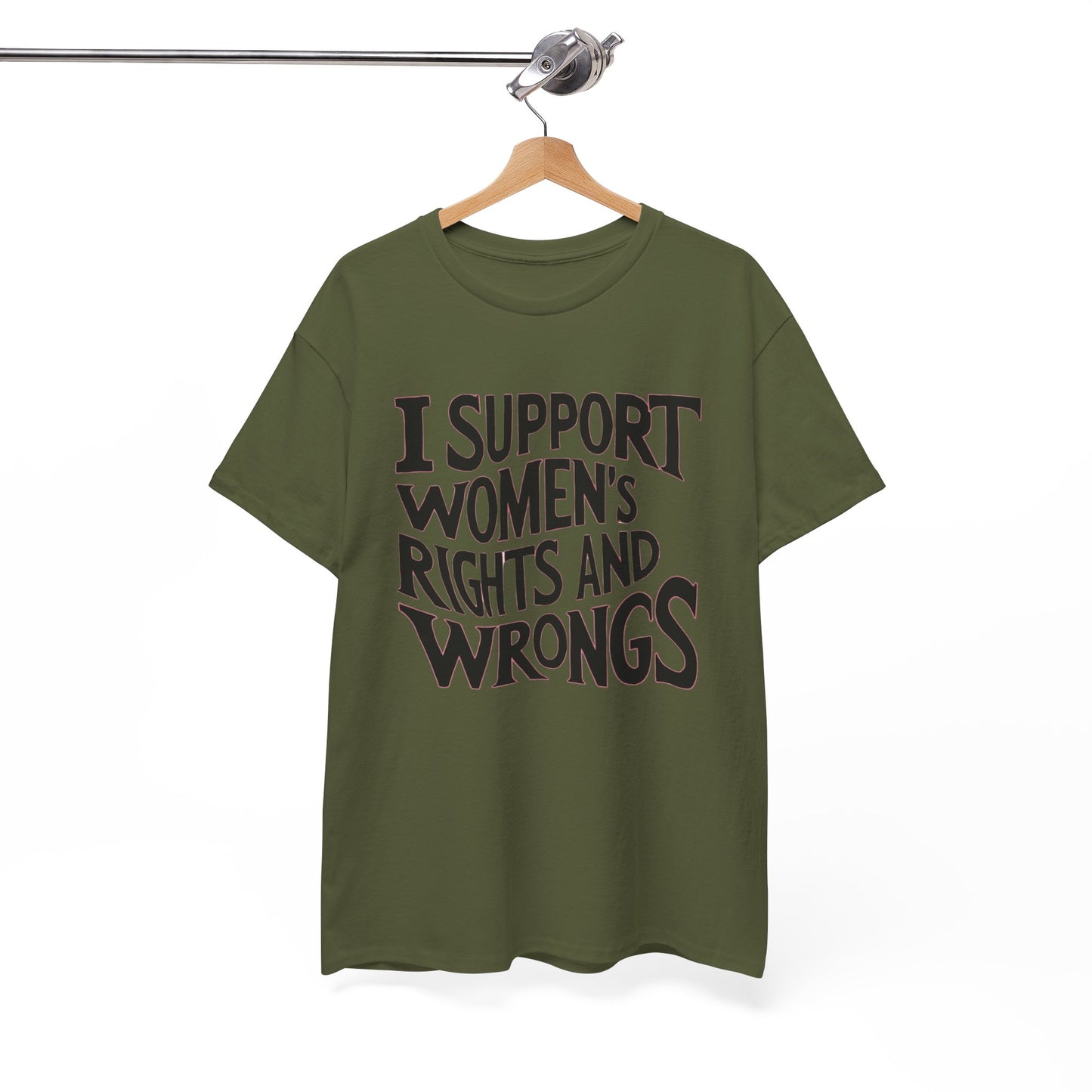I Support Printed T Shirt with Hearts