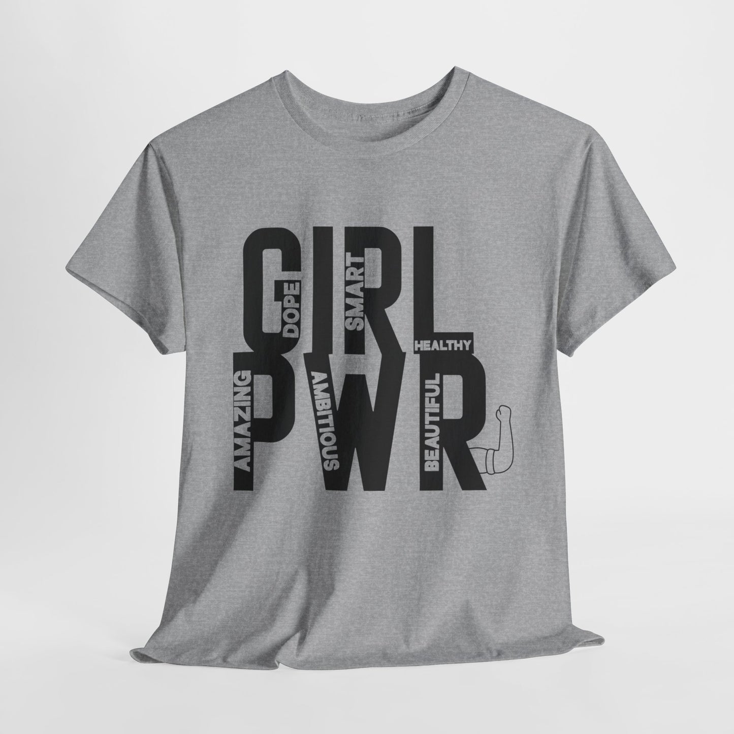 GIRL PWR Printed T Shirt with Hearts