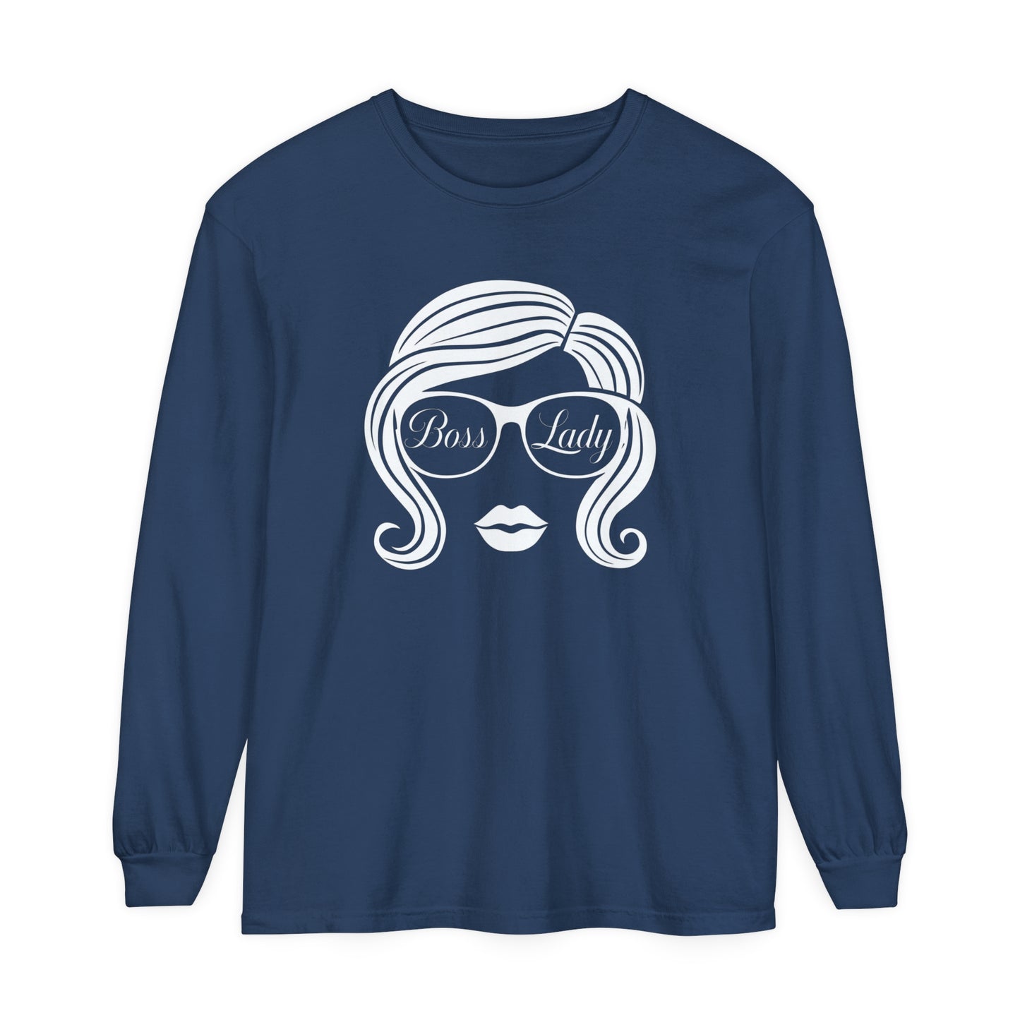 Boss Lady Women Garment-dyed Long Sleeve T-Shirt