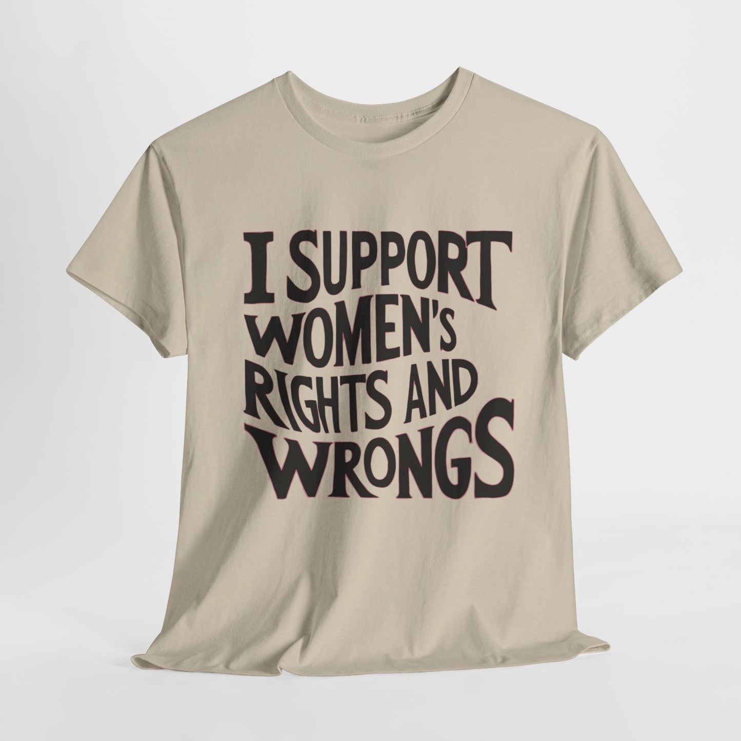 I Support Printed T Shirt with Hearts