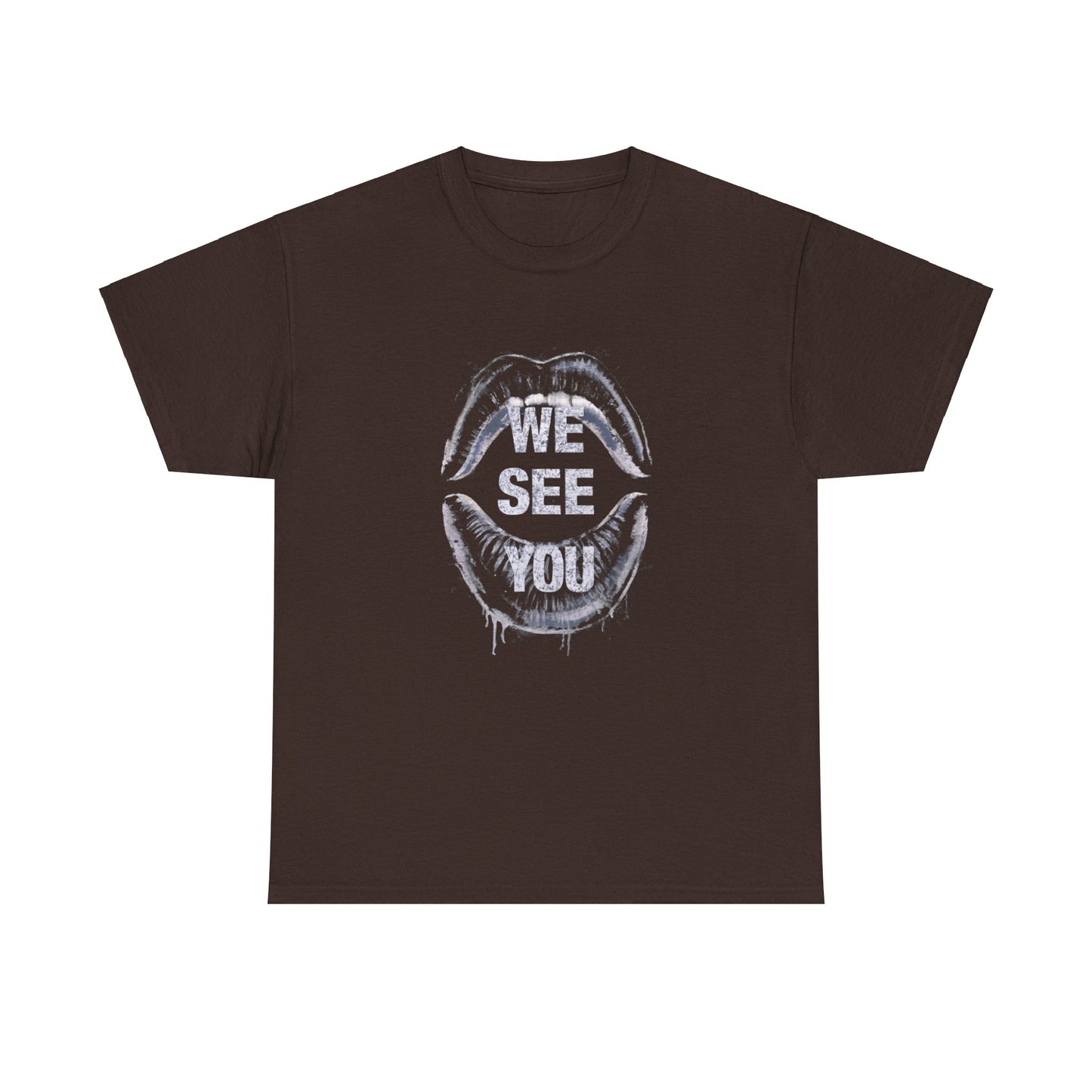 WE See You Printed T Shirt with Hearts