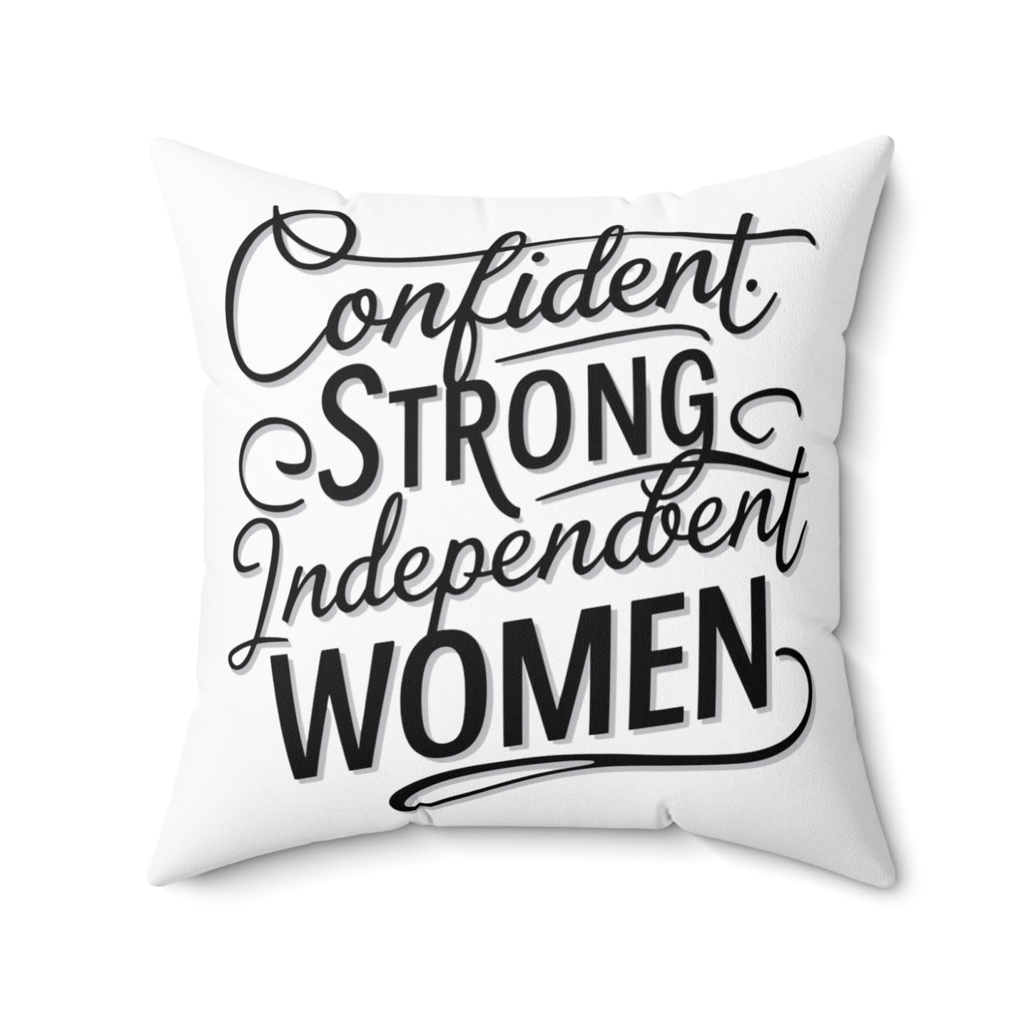 Confident Spun Polyester Square Pillow