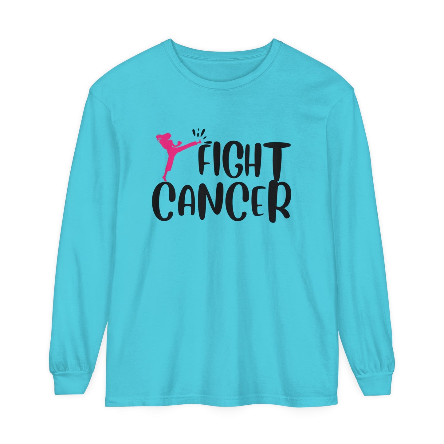 Fight Cancer Unisex Garment-dyed Long Sleeve T-Shirt