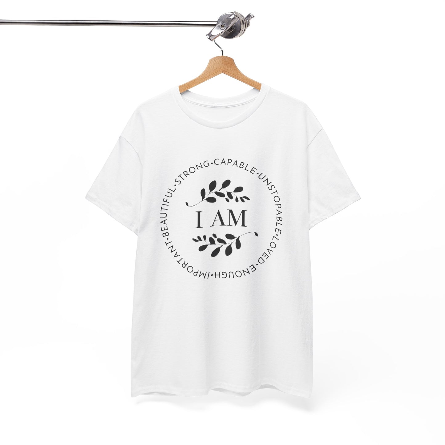 I AM Printed T Shirt with Hearts