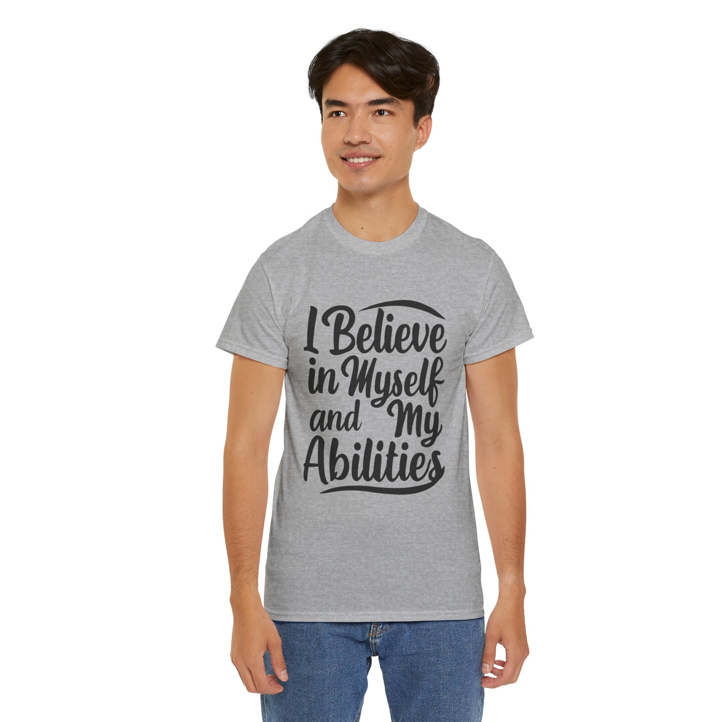 I Believe Printed T Shirt with Hearts