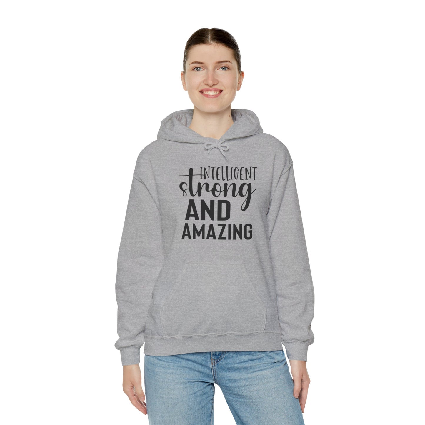 Intelligent Strong And Amazing Unisex Heavy Blend™ Hooded Sweatshirt