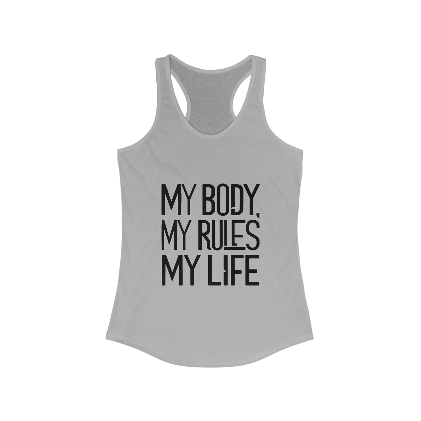 My Body, my Rules Women's Ideal Racerback Tank