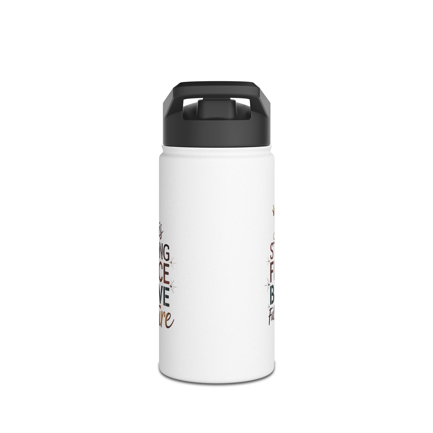 she is strong Stainless Steel Water Bottle, Standard Lid