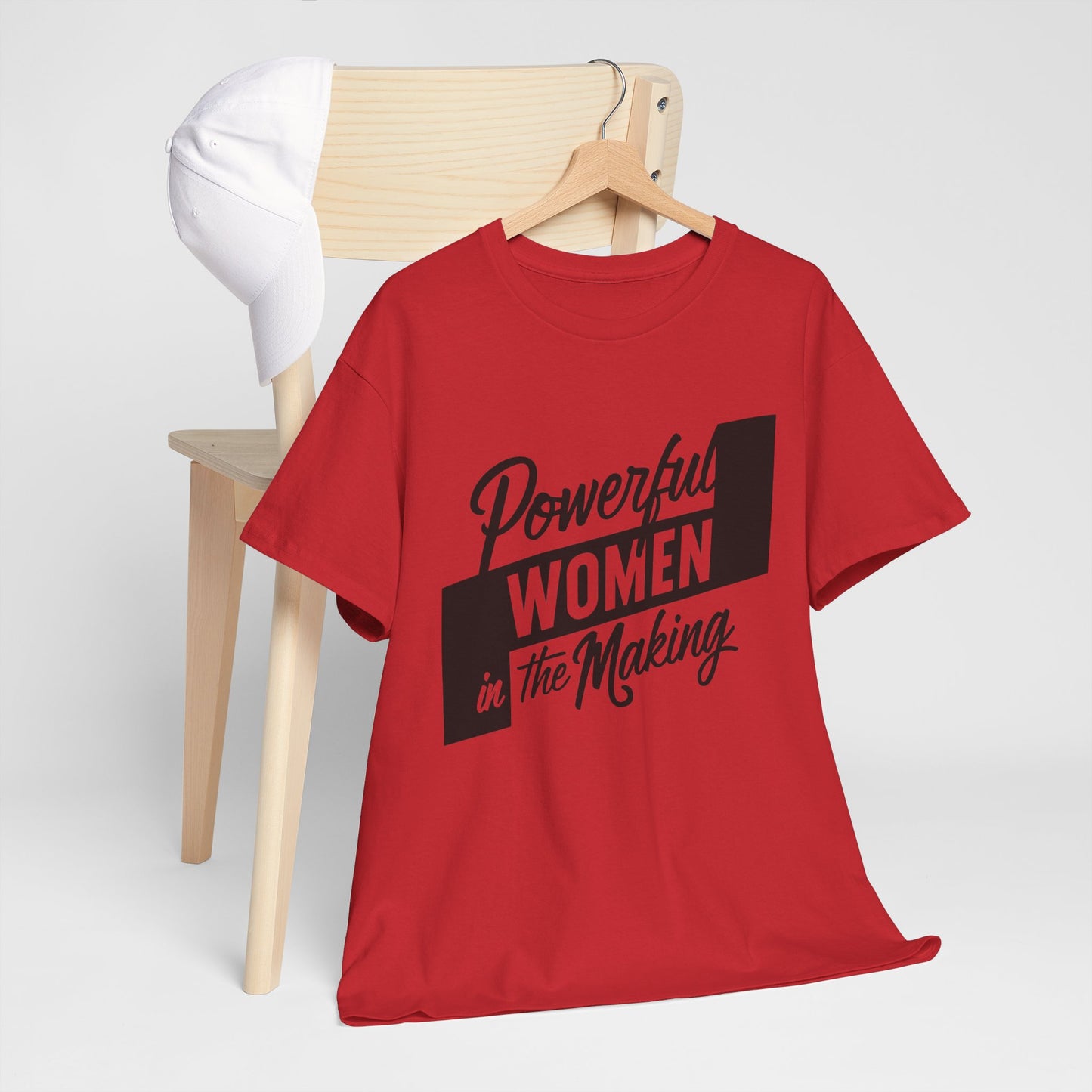 Powerful Women Printed T Shirt with Hearts
