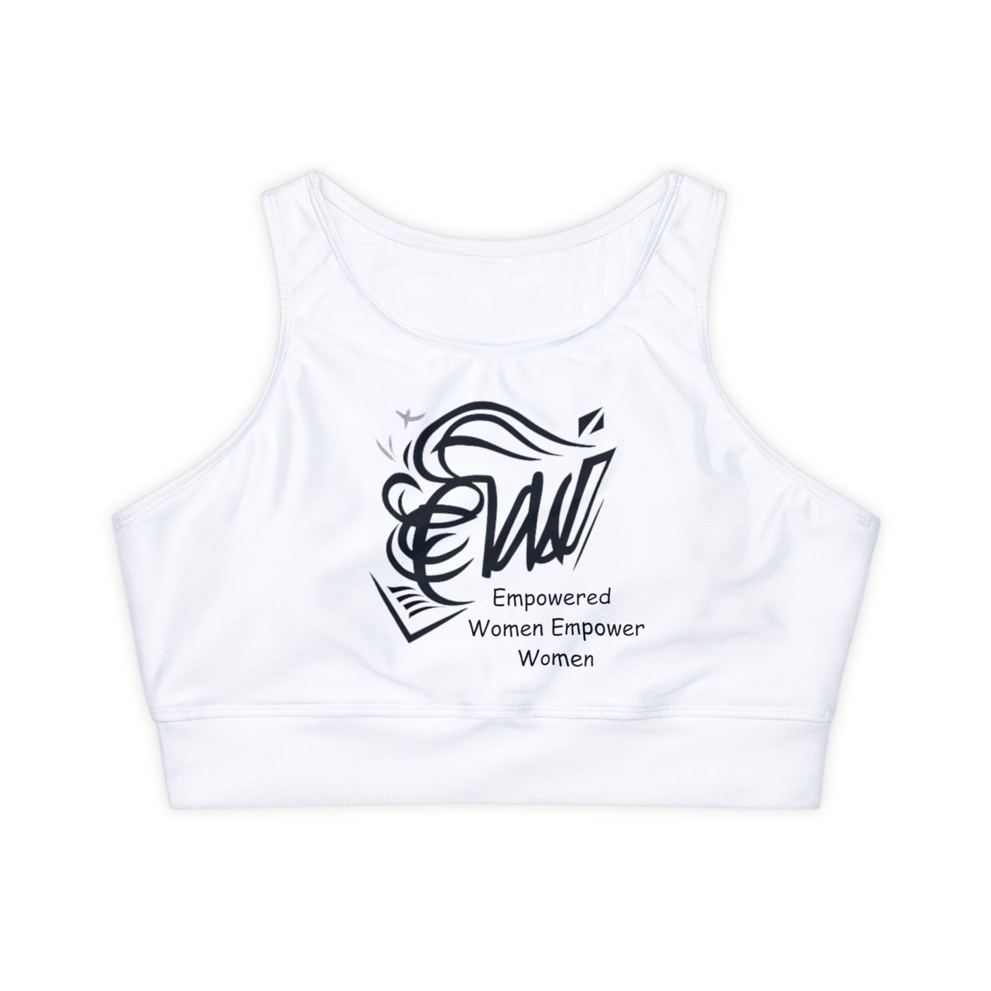 Empowered Women Empower Women Fully Lined, Padded Sports Bra (AOP)