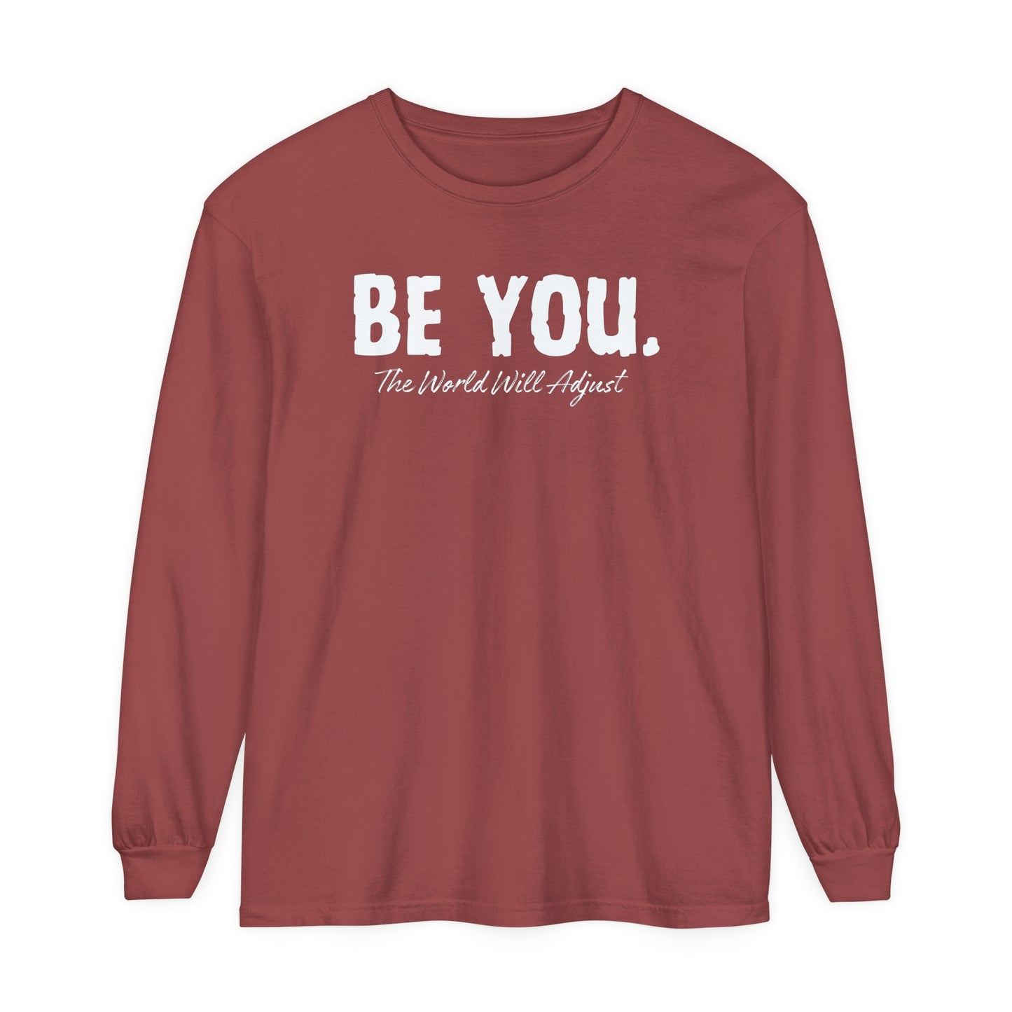 Be You Women Garment-dyed Long Sleeve T-Shirt