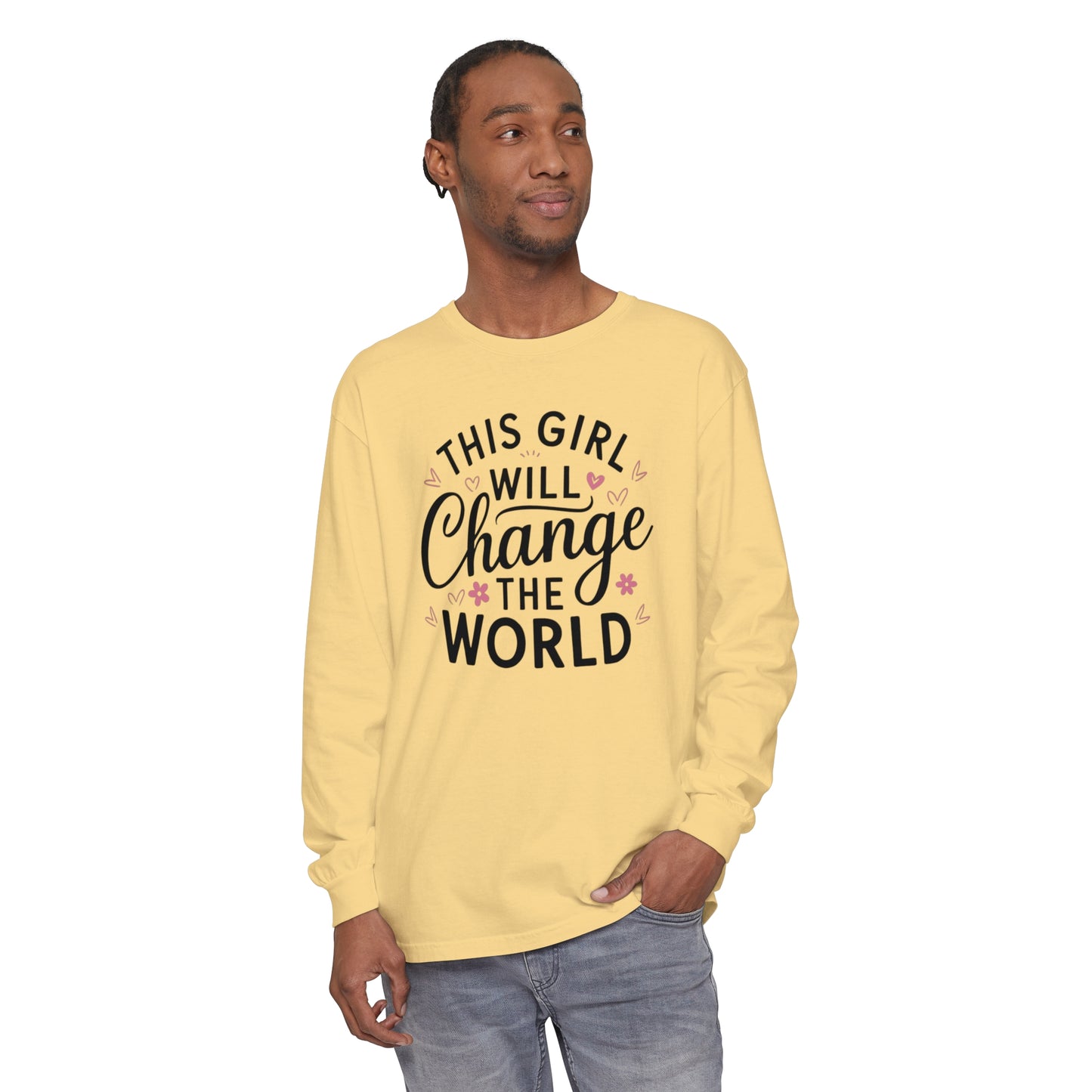 This Girl Garment-dyed Long Sleeve T-Shirt