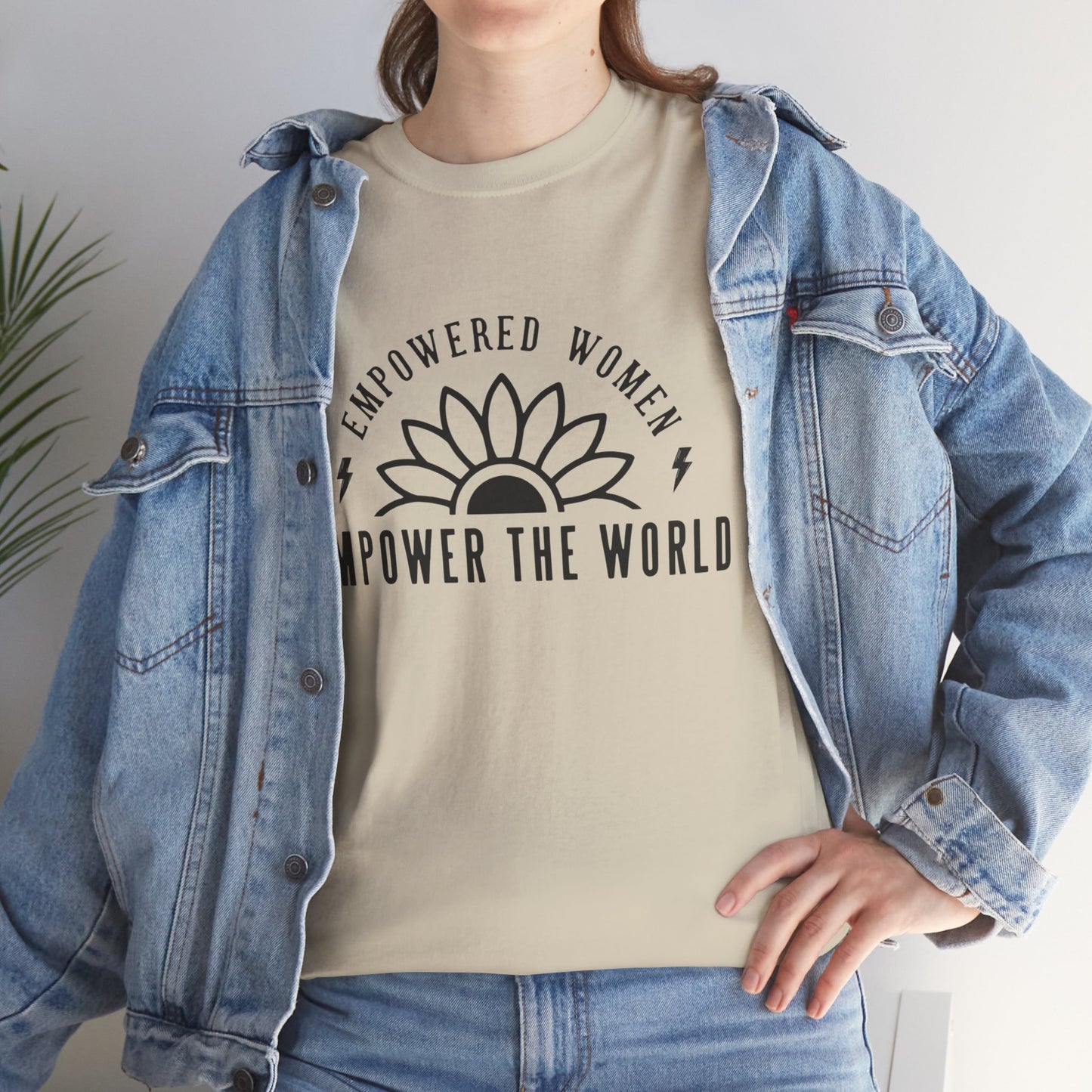 Empowered Women Printed T Shirt with Hearts