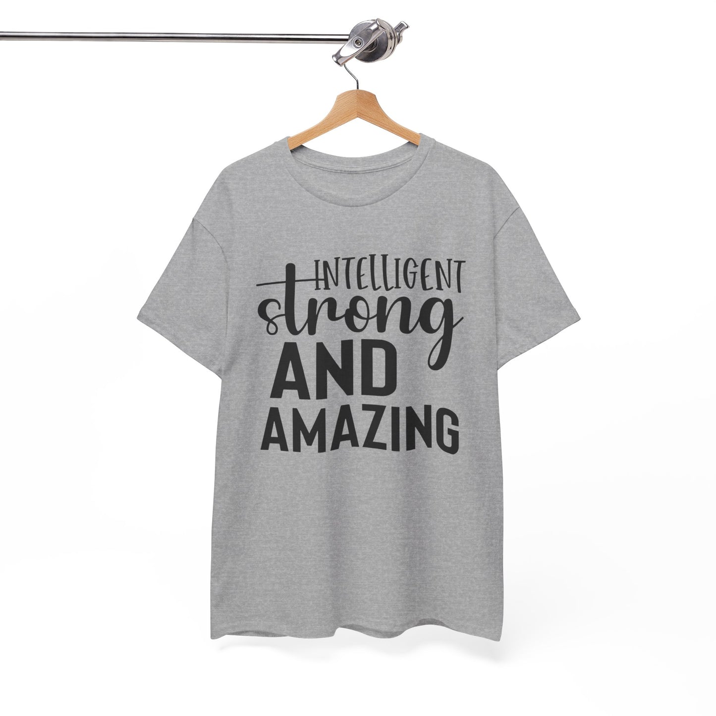 Intelligent Strong Printed T Shirt with Hearts