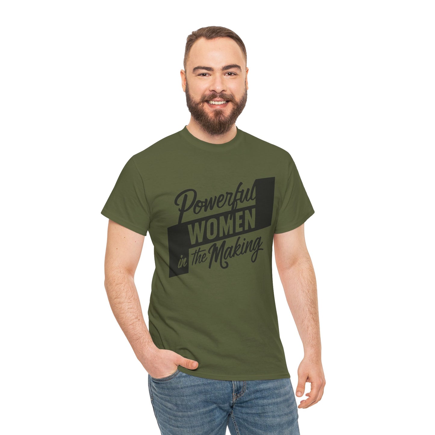 Powerful Women Printed T Shirt with Hearts