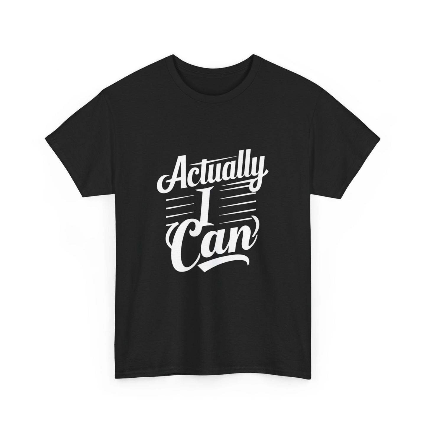 Actually I Can Women Heavy Cotton Tee