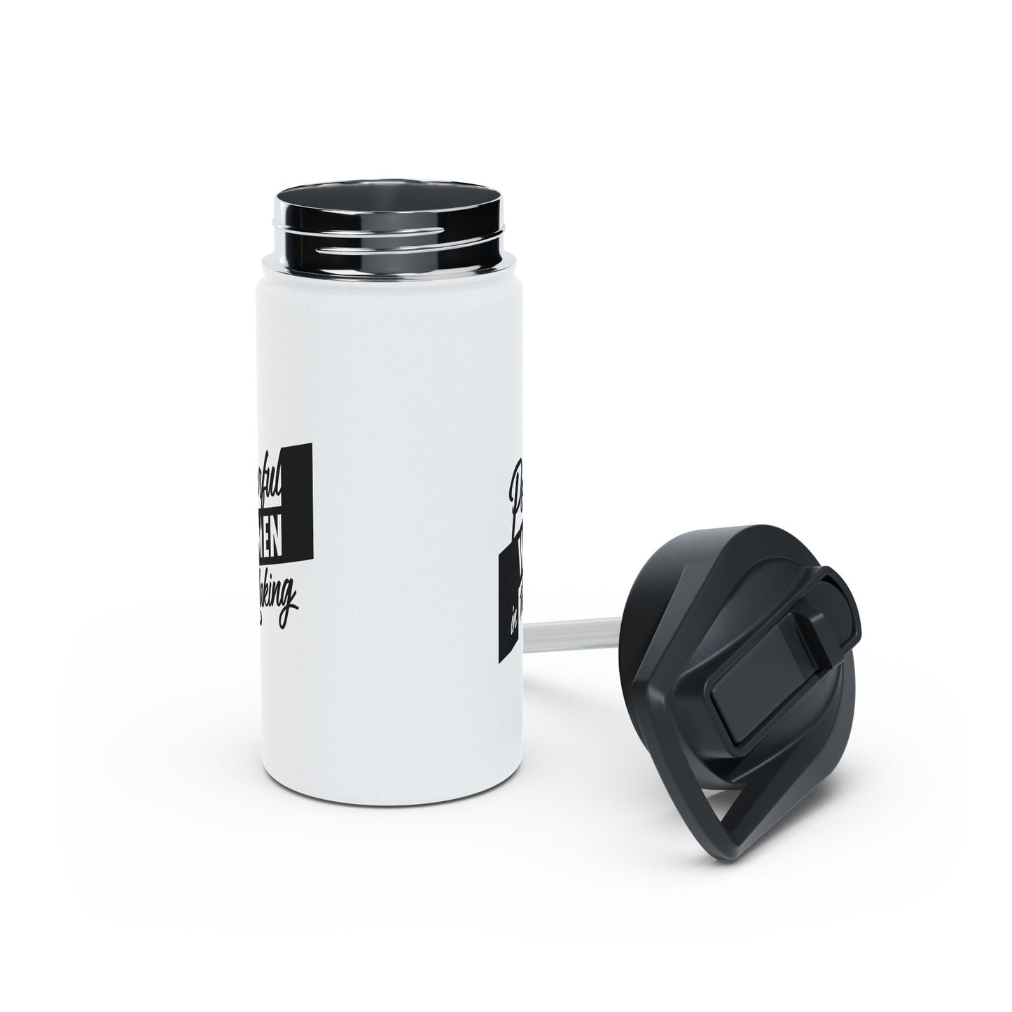 Powerful Stainless Steel Water Bottle, Standard Lid