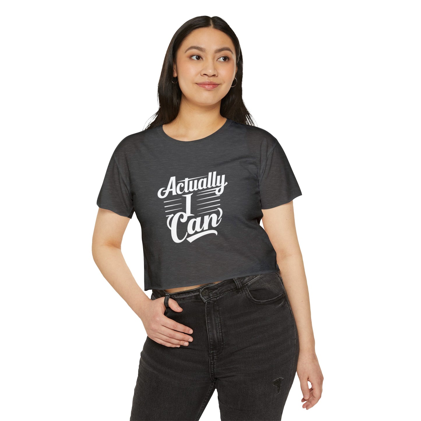 Actually I Can Women's Festival Crop Top