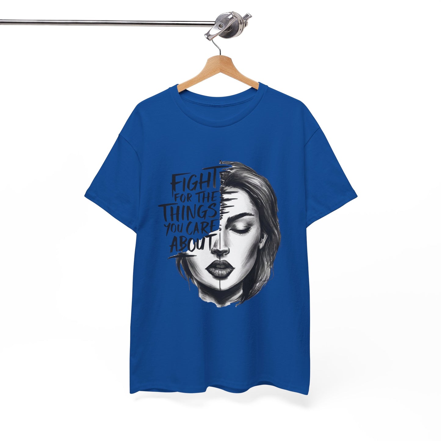 Fight Printed T Shirt with Hearts