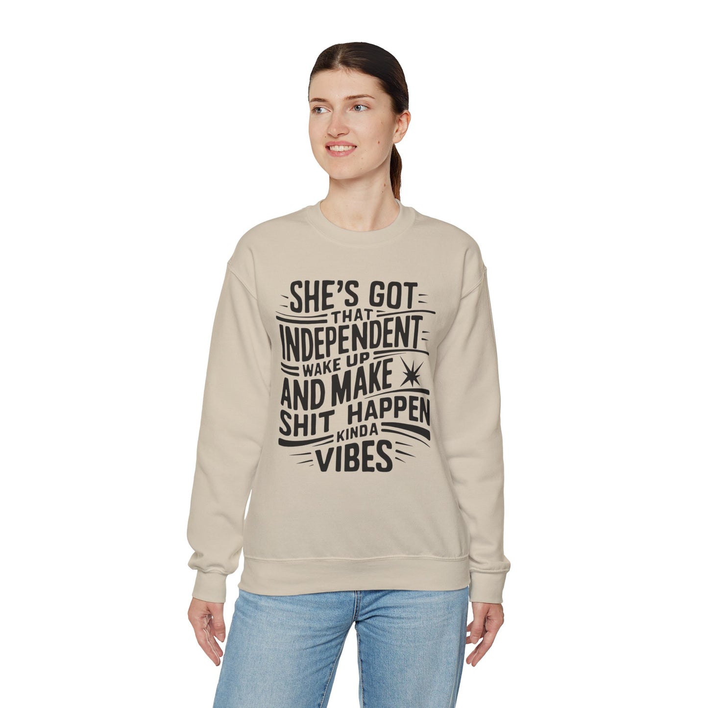 She's Got That Independent Wake Up Unisex Heavy Blend™ Crewneck Sweatshirt
