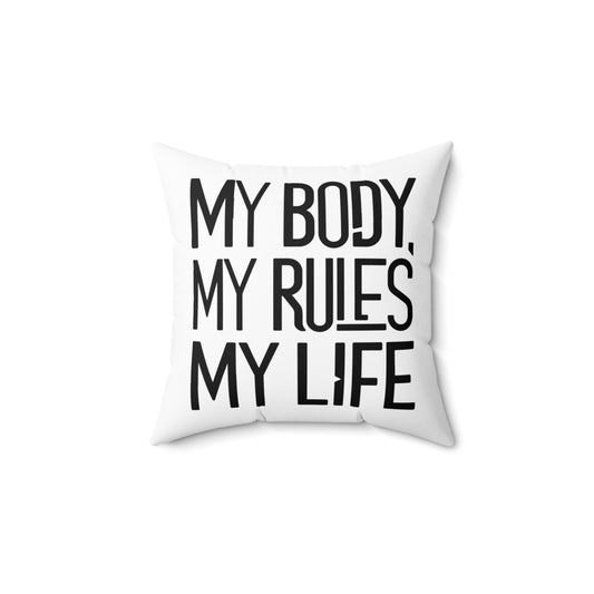 My Body Spun Polyester Square Pillow