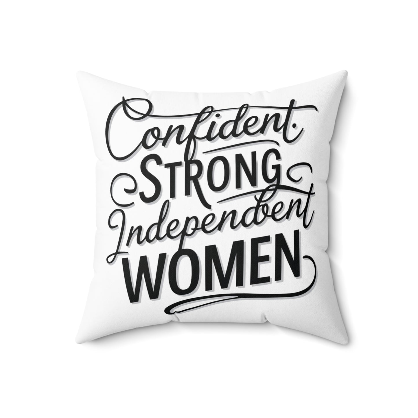 Confident Spun Polyester Square Pillow