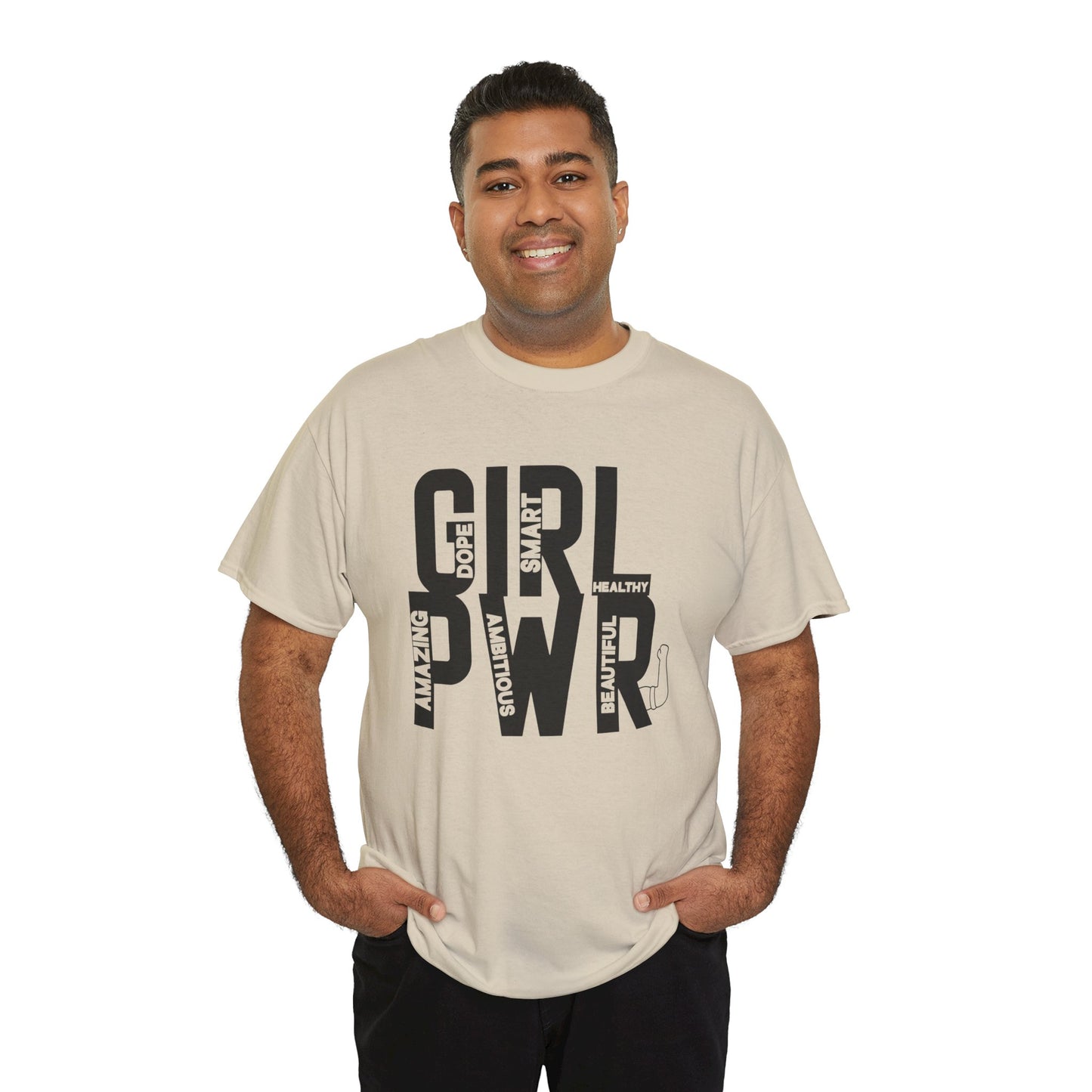 GIRL PWR Printed T Shirt with Hearts