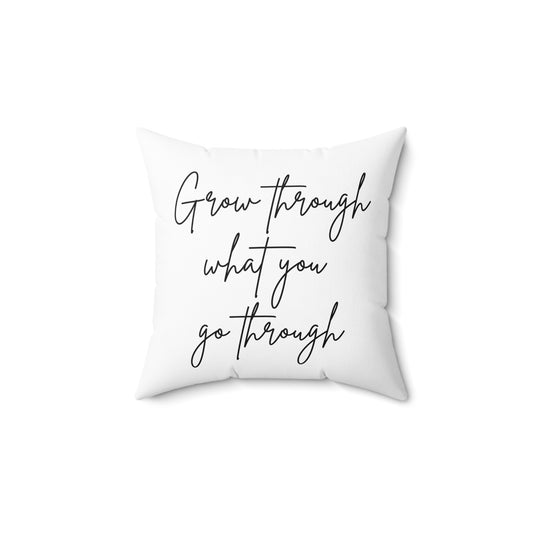 Grow Through Spun Polyester Square Pillow