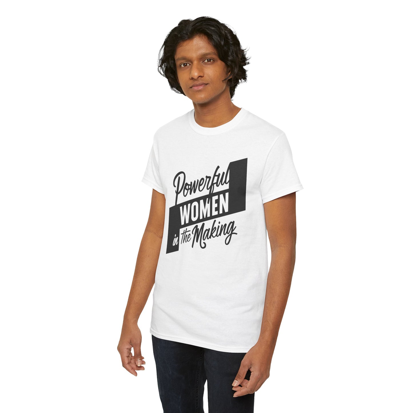 Powerful Women Printed T Shirt with Hearts