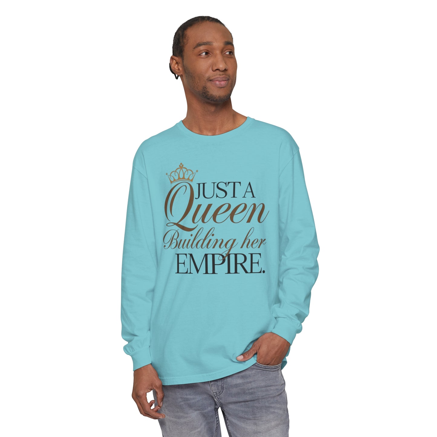 Just A Women Garment-dyed Long Sleeve T-Shirt
