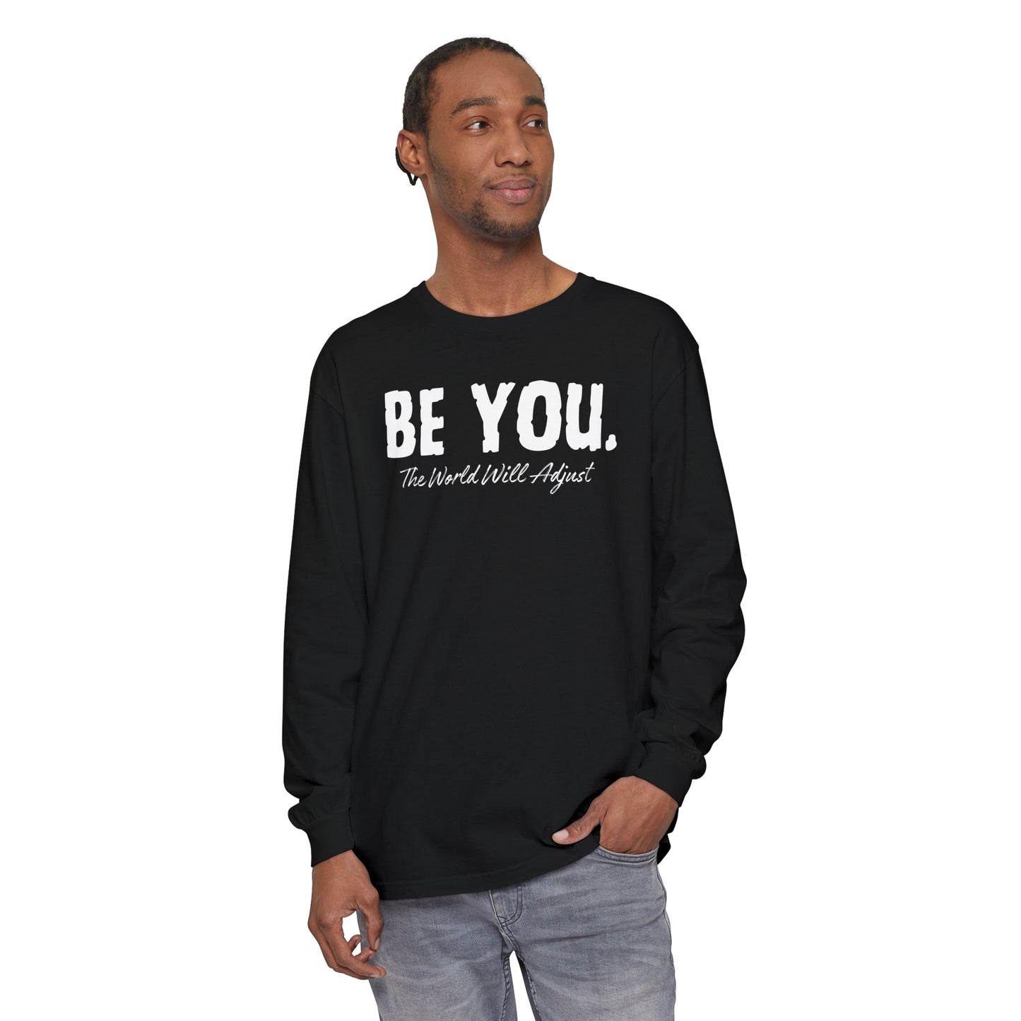 Be You Women Garment-dyed Long Sleeve T-Shirt