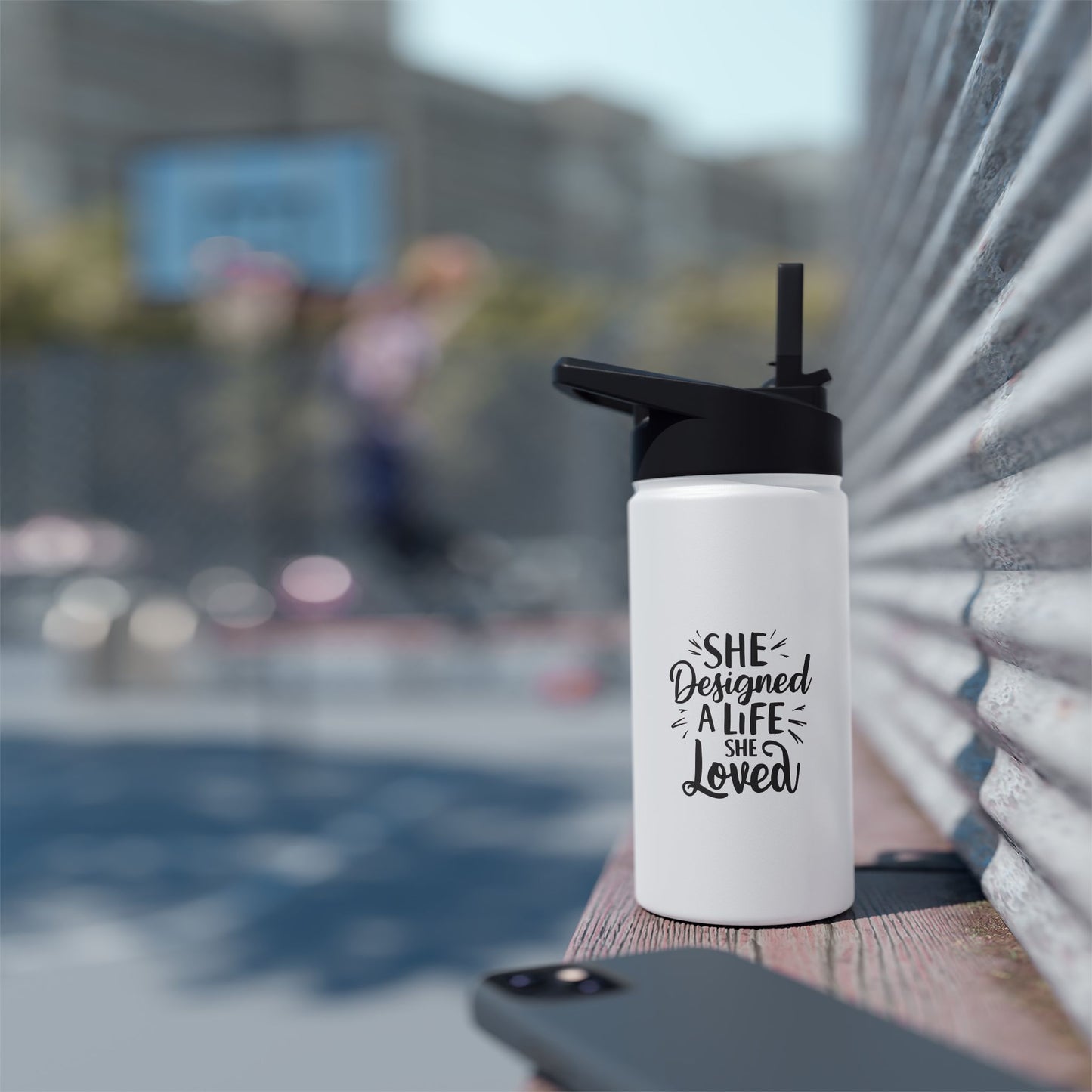 She Designed Stainless Steel Water Bottle, Standard Lid