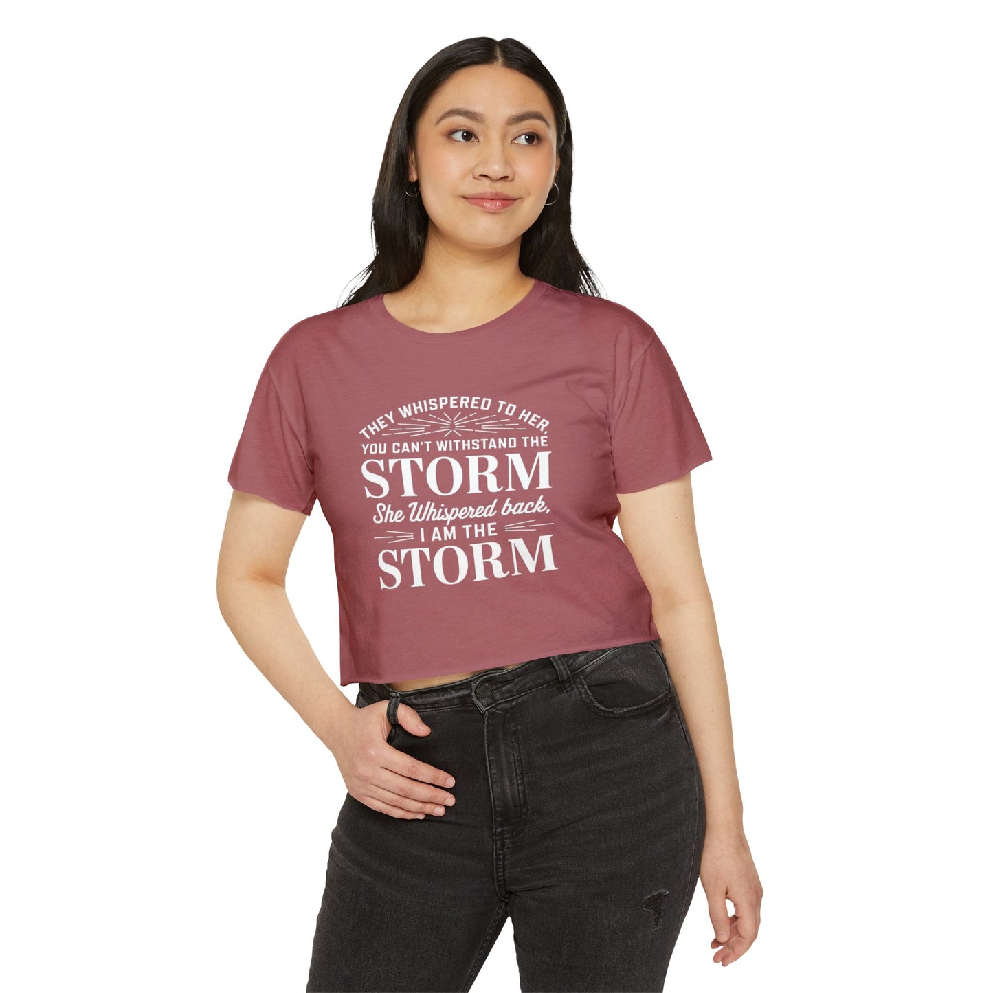 They Whispered Women's Festival Crop Top