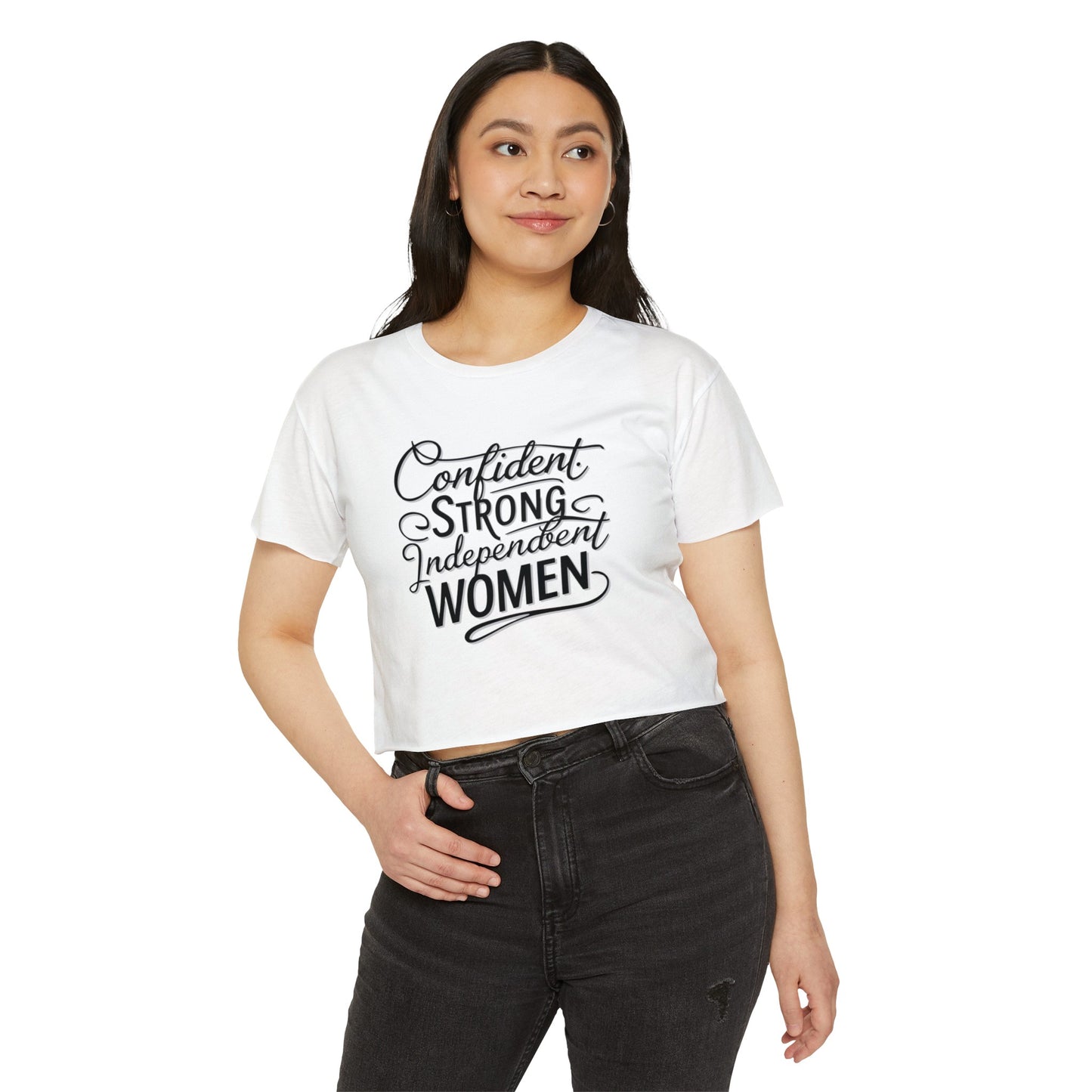 Confident Strong Independent Women's Festival Crop Top