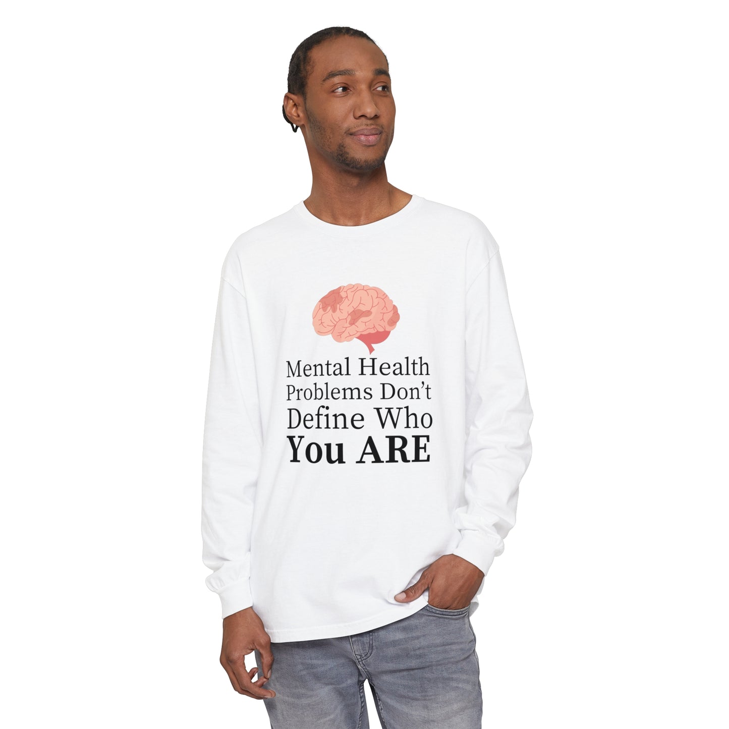 Mental Problems Women Garment-dyed Long Sleeve T-Shirt