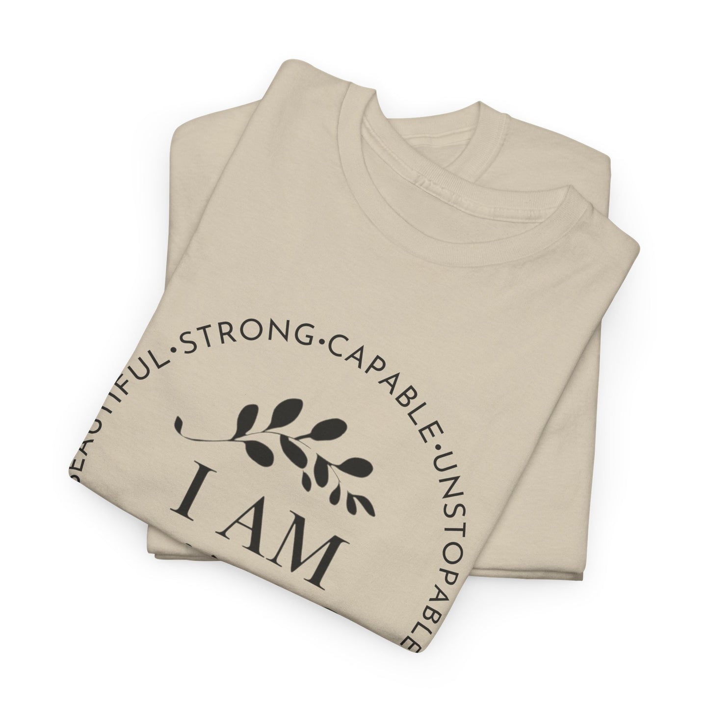 I AM Printed T Shirt with Hearts
