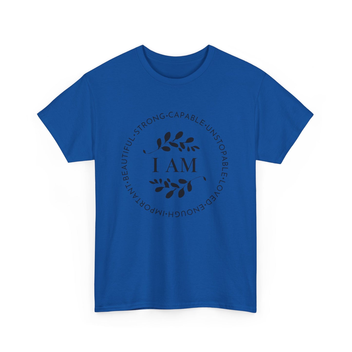 I AM Printed T Shirt with Hearts