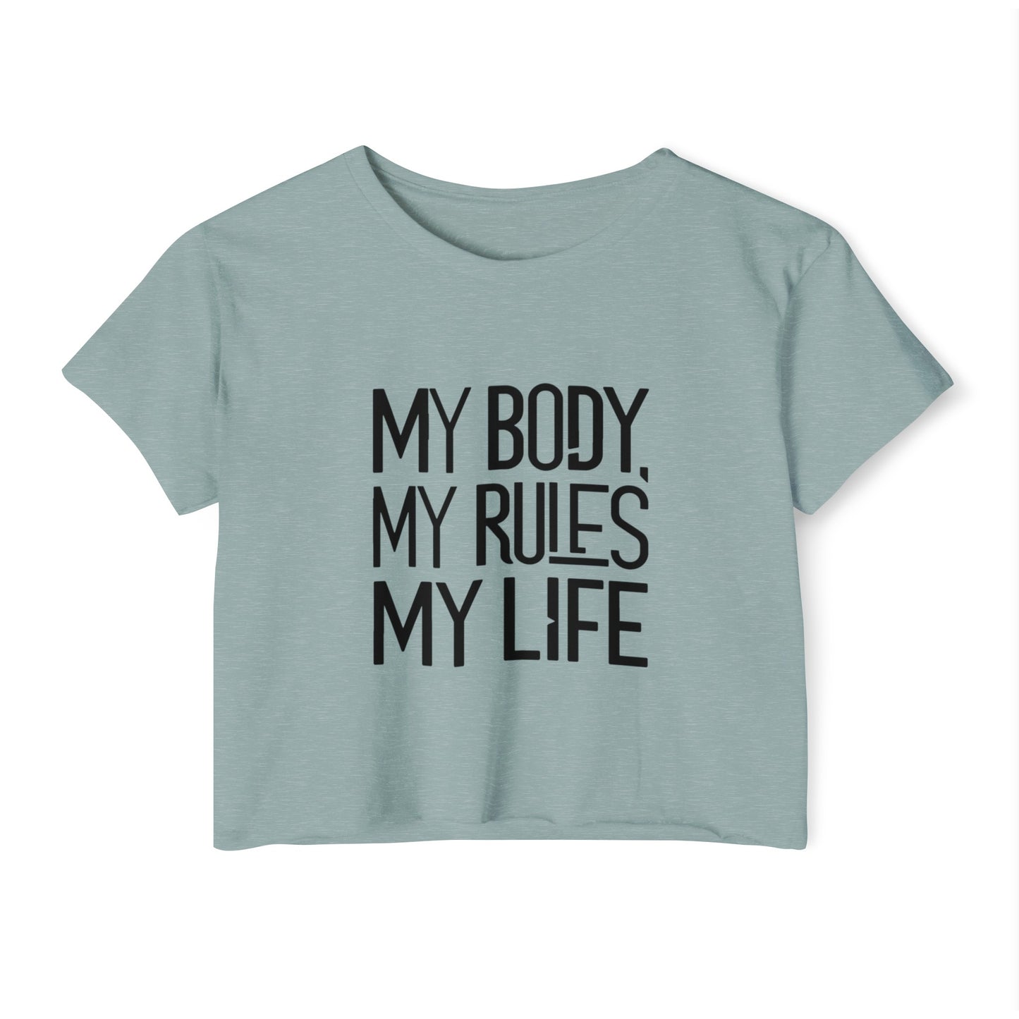 My Body, My Rules, Women's Festival Crop Top