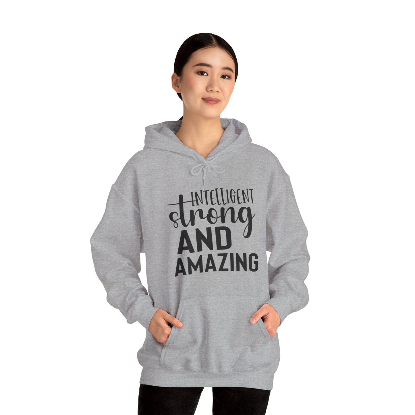Intelligent Strong And Amazing Unisex Heavy Blend™ Hooded Sweatshirt