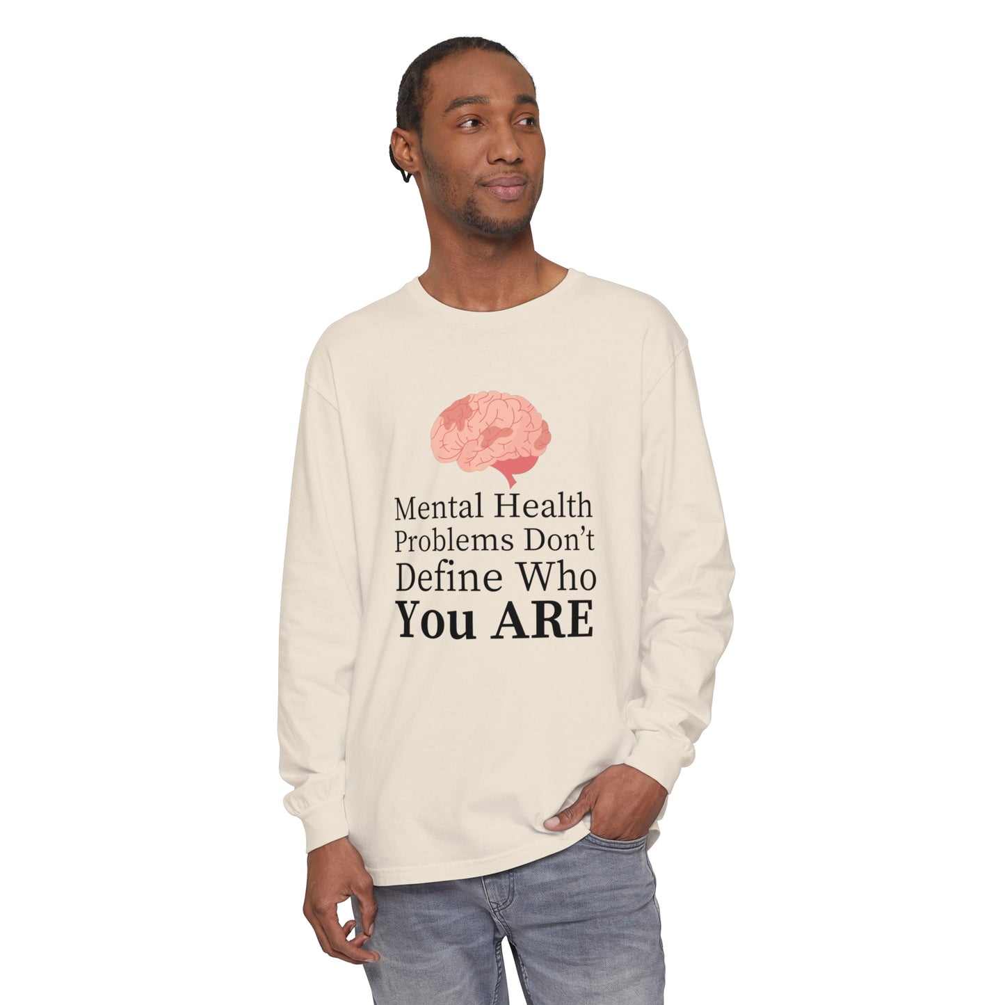 Mental Problems Women Garment-dyed Long Sleeve T-Shirt
