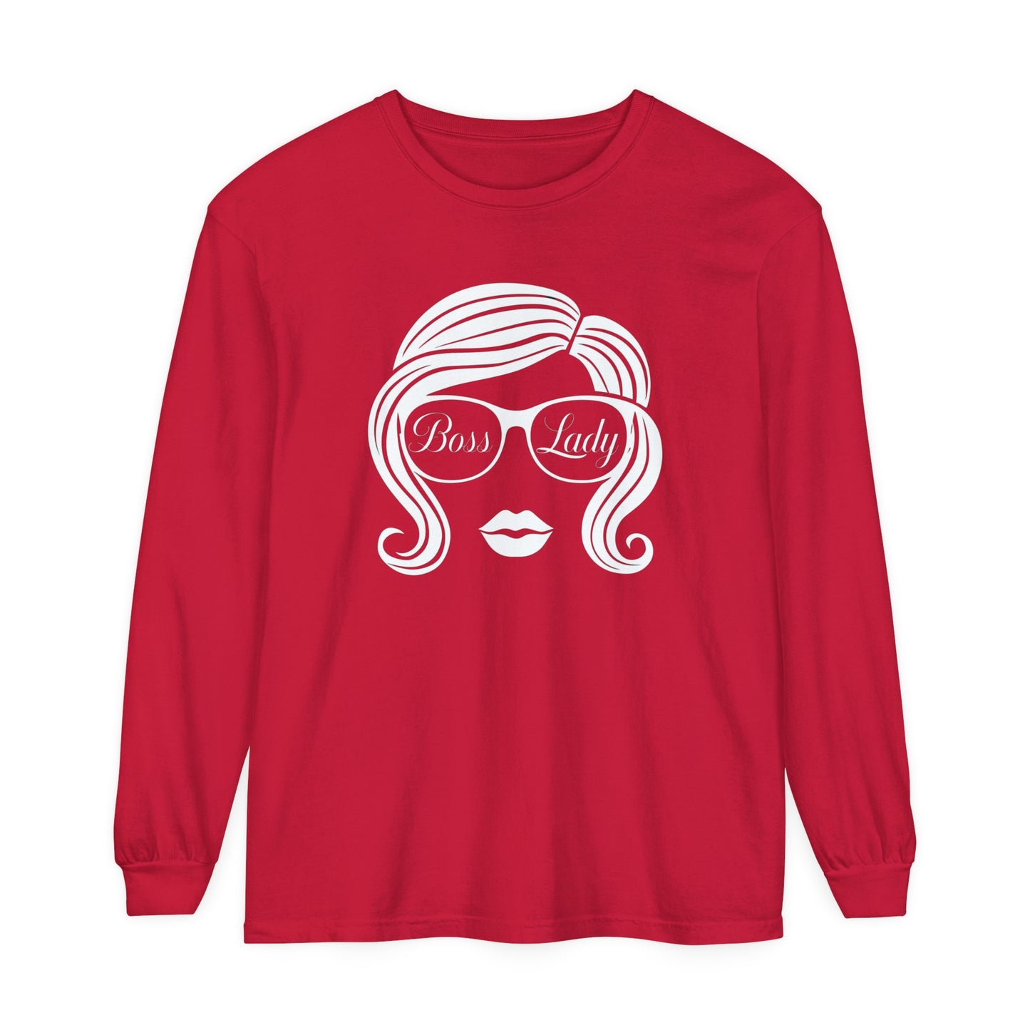 Boss Lady Women Garment-dyed Long Sleeve T-Shirt