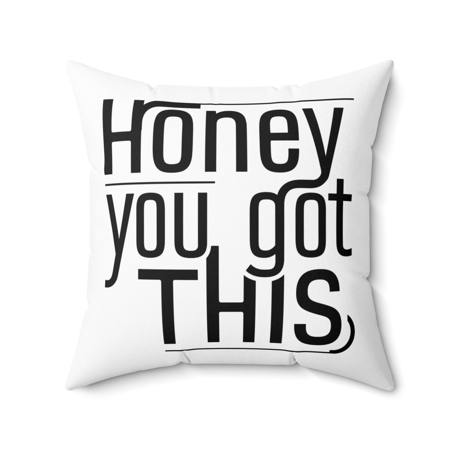 Honey Spun Polyester Square Pillow