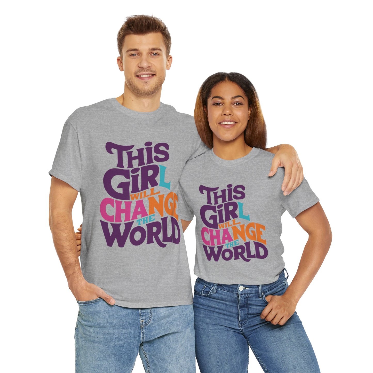 This Girl Printed  T Shirt with Hearts