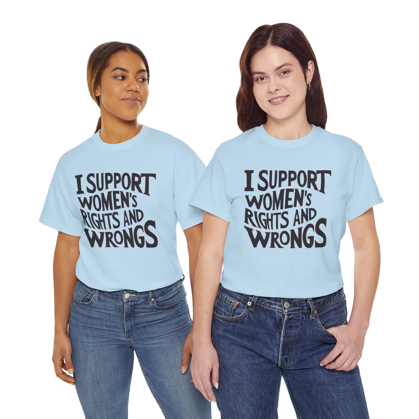 I Support Printed T Shirt with Hearts