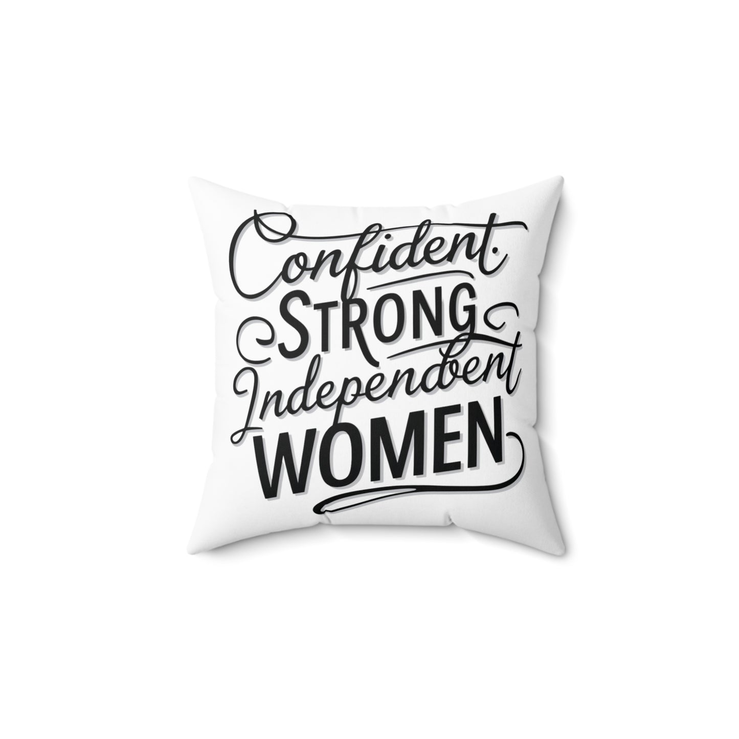 Confident Spun Polyester Square Pillow